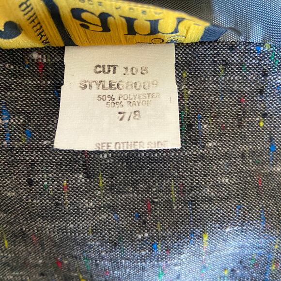 Vintage Crop Confetti Print Blazer Made in USA - Women's Size 7/8 - Picture 3 of 5